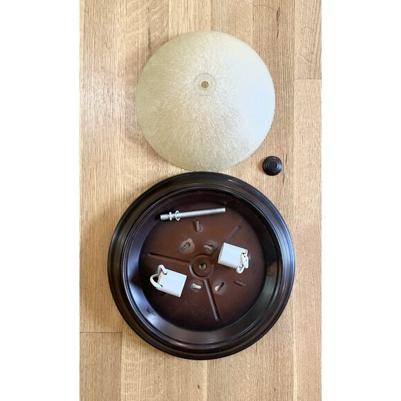 Flushmount Ceiling Light Fixture 13” Bronze 2-light Round Glass Dome 283109 - Picture 2 of 10